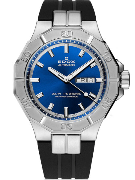 Часы Edox Delfin Day-Date Blue