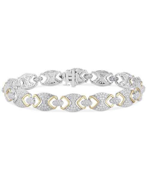 Diamond Pavé Link Bracelet (3 ct. t.w.) in 10k Two-Tone Gold