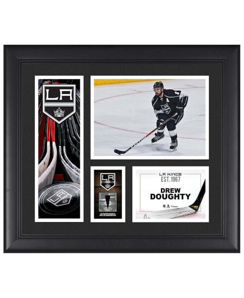Drew Doughty Los Angeles Kings Framed 15" x 17" Player Collage with a Piece of Game-Used Puck