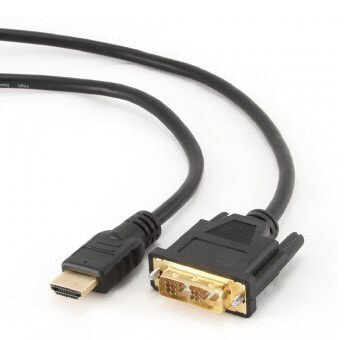 Кабель HDMI/DVI Gembird 1.8m, золотые разъемы, черный