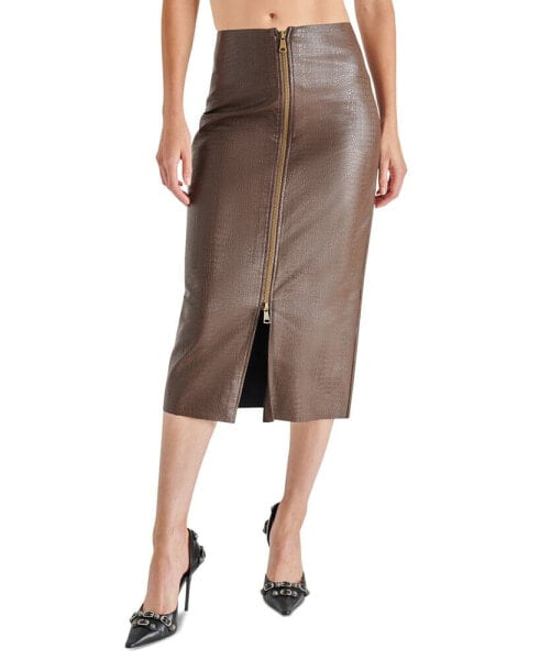 Юбка STEVE MADDEN Faux-Leather Embossed Pencil Midi