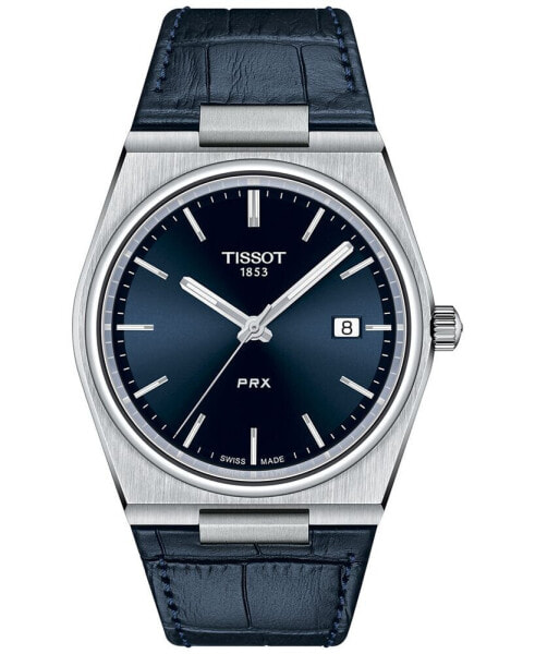 Часы Tissot PRX Blue Leather Strap 40mm