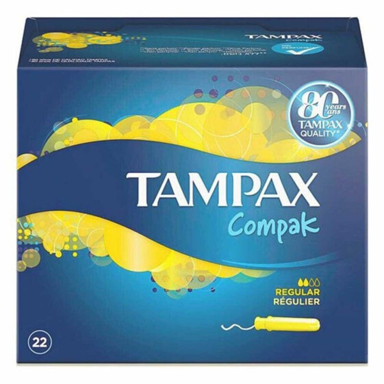 Розовые компактные тампоны для женщин Tampax Regular Compact 22 штуки