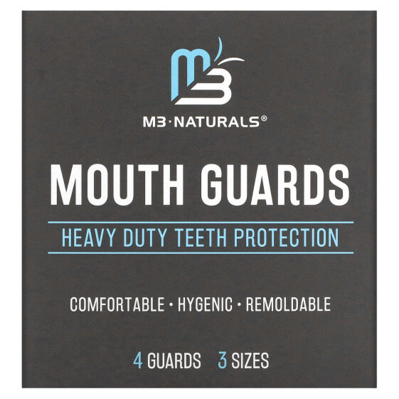 Mouth Guards, 3 Sizes, 4 Guards