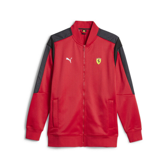 Тренировочная куртка PUMA SF Race Mt7 с полной молнией для мужчин, красная, стильная, для активного отдыха, верхняя одежда
