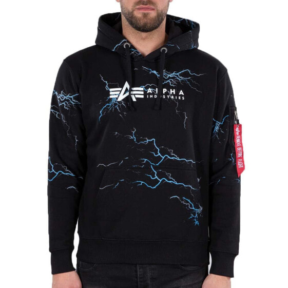 ALPHA INDUSTRIES Lightning All Over Print hoodie