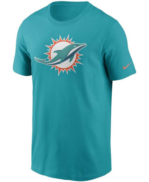 Men's Aqua Miami Dolphins Primary Logo T-shirt