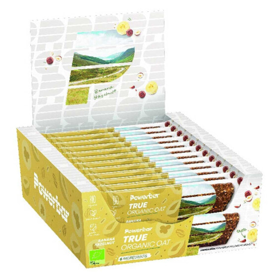 Энергетические батончики POWERBAR True Organic Овсянка Банан Орех лесной 40 г коробка 16 шт.