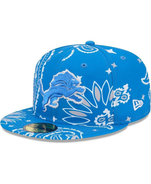 Men's Blue Detroit Lions Paisley 59Fifty Fitted Hat
