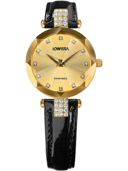 Часы и аксессуары Jowissa Facet Strass 25mm Golden Gold Deluxe