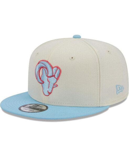 Men's Cream, Light Blue Los Angeles Rams Two-Tone Color Pack 9FIFTY Snapback Hat