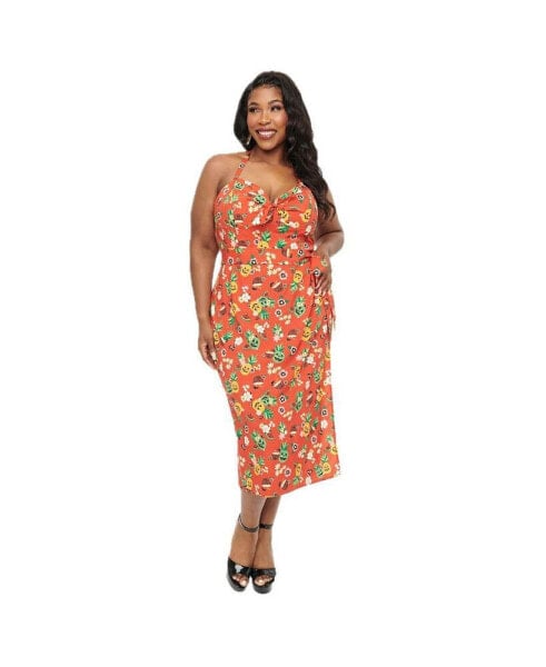 Plus Size 1950s Leilani Sarong Dress