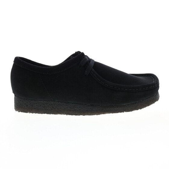 Clarks Wallabee 26155519 Mens Black Suede Lace Up Oxfords Casual Shoes