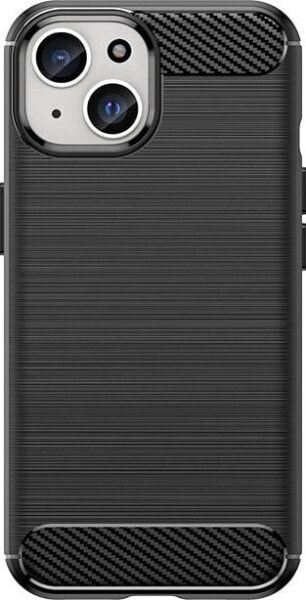 Hurtel Elastyczne etui Carbon Case z wzorem karbon do iPhone 15 - czarne