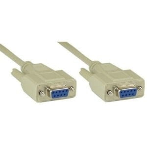 InLine null modem cable DB9 female / female - molded - 10m
