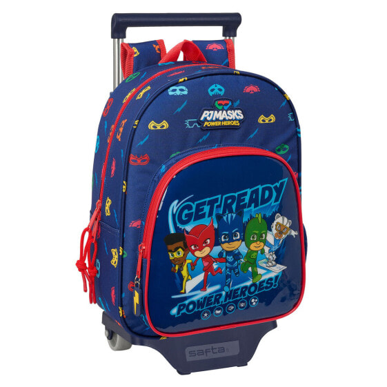 Школьный рюкзак с колесиками PJ Masks Ready Тёмно Синий 26 x 34 x 11 cm