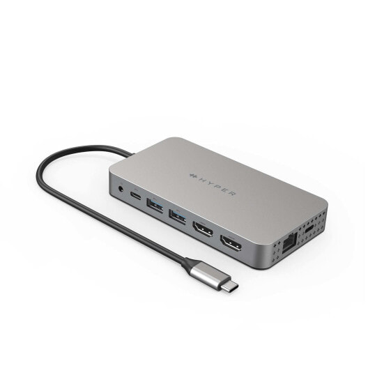 HYPER HDM1H - USB 3.2 Gen 1 (3.1 Gen 1) Type-C - 3.5mm - HDMI - RJ-45 - USB 3.2 Gen 1 (3.1 Gen 1) Type-A - USB 3.2 Gen 1 (3.1 Gen 1) Type-C - MicroSD (TransFlash) - SD - 5000 Mbit/s - 60 Hz - 3840 x 2160
