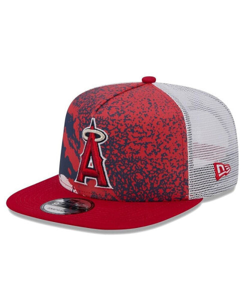 Men's Red Los Angeles Angels Court Sport 9Fifty Snapback Hat