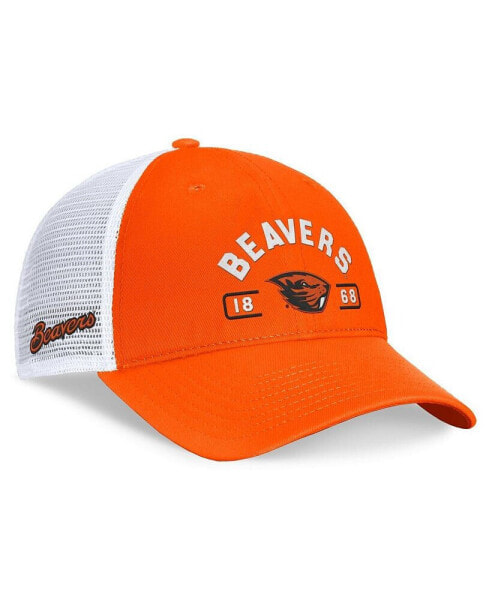 Men's Orange/White Oregon State Beavers Free Kick Trucker Adjustable Hat