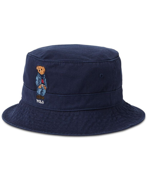 Men's Cotton Polo Bear Twill Bucket Hat