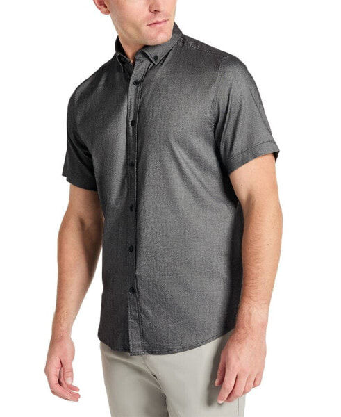 Men's Slim Fit Short Sleeve Button-Down Sport Shirt