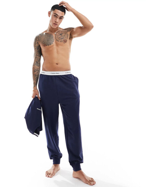 Calvin Klein modern cotton lounge joggers in blue