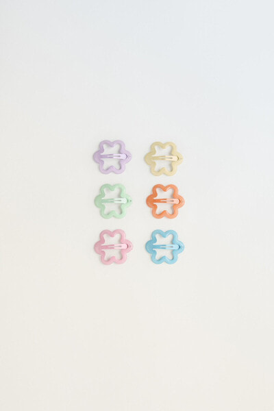 6-PACK OF FLOWER HAIR CLIPS