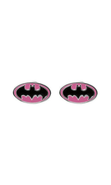 Batman Silver Plated Logo Stud Earrings