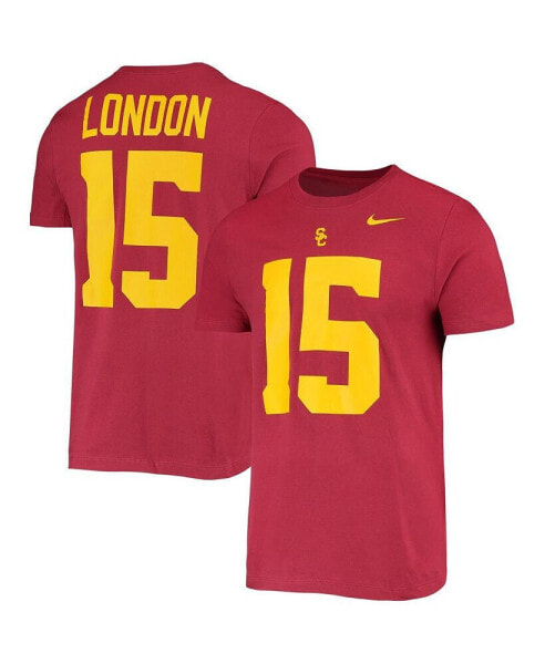 Футболка Nike мужская Drake London Cardinal USC Trojans 2022 NFL Draft с именем и номером