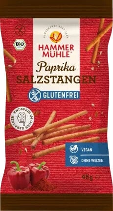 Paprika Salzstangen, glutenfrei, 45 g