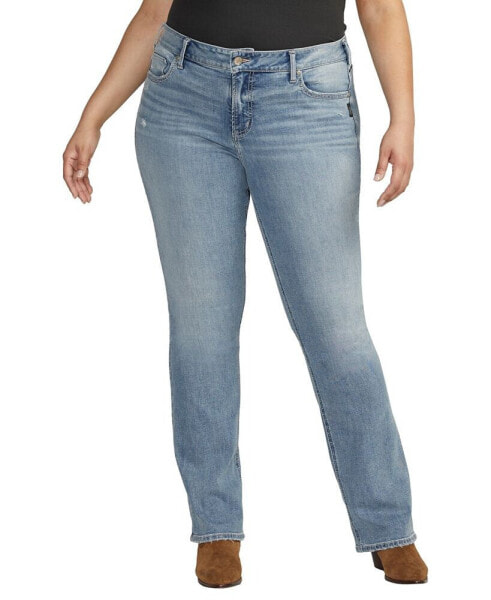 Plus Size Elyse Mid Rise Slim Bootcut Jeans
