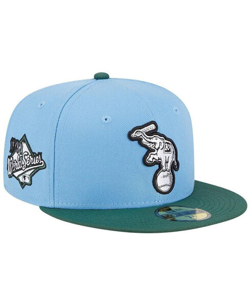 Головной убор New Era мужской Sky Blue, Cilantro Oakland Athletics 1988 World Series 59FIFTY Hat