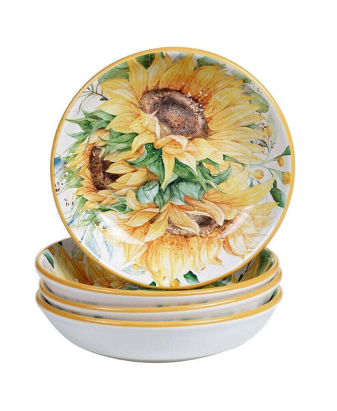 Sunflower Fields 4-Pc. Soup/Pasta Bowls