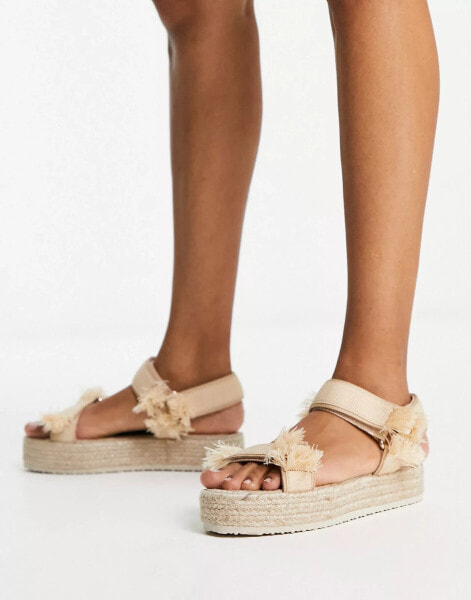 ASOS DESIGN – Junction – Sport-Espadrilles in Natur