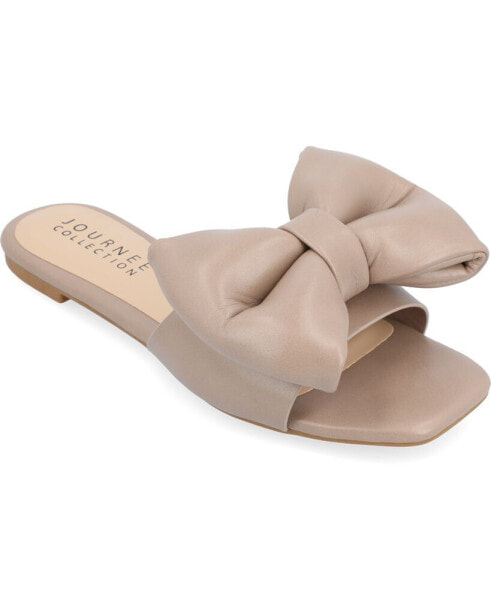 Women's Fayre Oversized Bow Slip On Flat Sandals