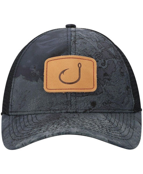 Men's Black Fish Camp Trucker AVIDry Snapback Hat