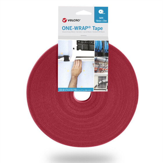 VELCRO One Wrap Band 25m 20mm Rot VEL-OW64144