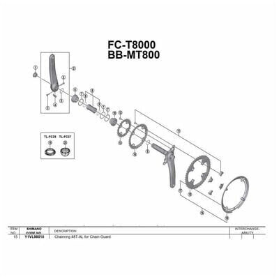 SHIMANO Deore XT T8000 chainring