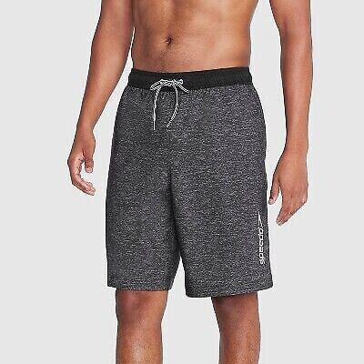 Speedo Men's 9" Solid Swim Shorts - Heathered Gray XXL