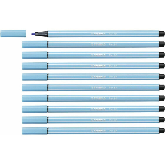 Felt-tip pens Stabilo Pen 68 Celeste (10 Pieces)