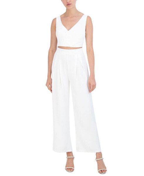 Women's Surplice-Neck Crop Top