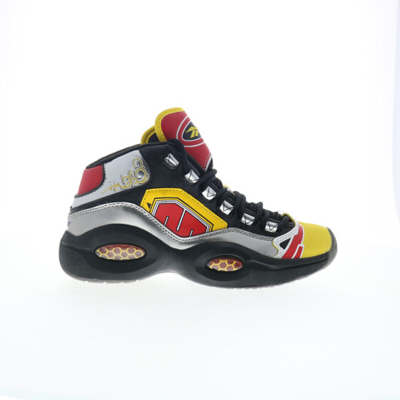 Reebok Question Mid Power Rangers Mens Black Lifestyle Sneakers Shoes