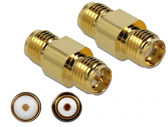 Разъемы и переходники Delock RP-SMA - Gold - Gold 89975, 50 Ом, 8 мм - 17.2 мм