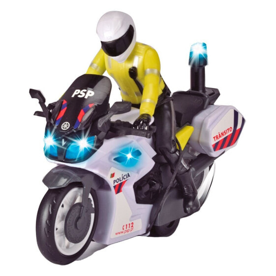 Игрушечный транспорт Dickie Toys Мотоцикл Полиции Португалии 17 см с фигуркой, светом и звуком