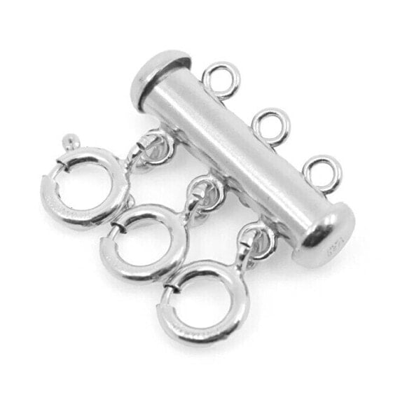 Steel separating clasp for 3 chains and bracelets