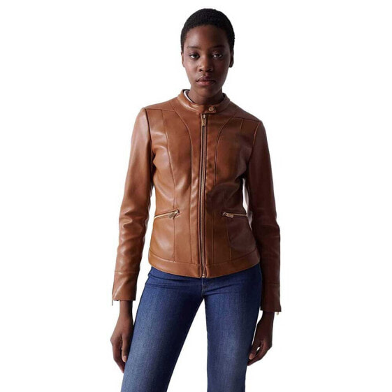 SALSA JEANS Basic Faux leather jacket