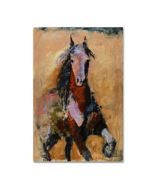 Joarez 'Golden Horse' Canvas Art - 12" x 19"