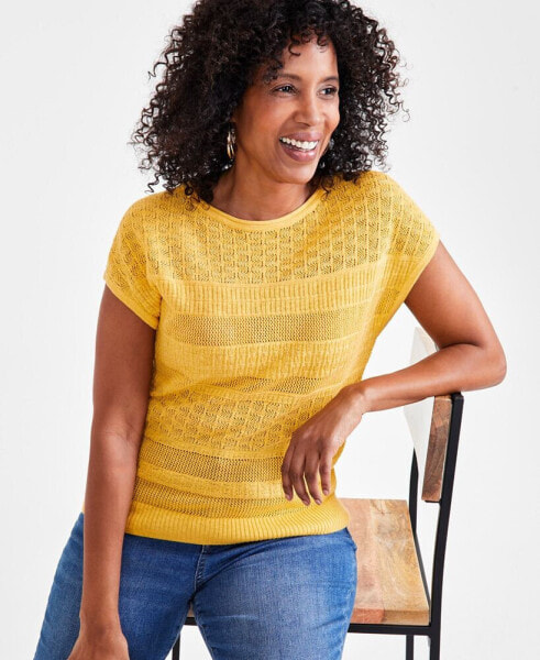 Petite Boat-Neck Dolman-Sleeve Sweater, Created for Macy's