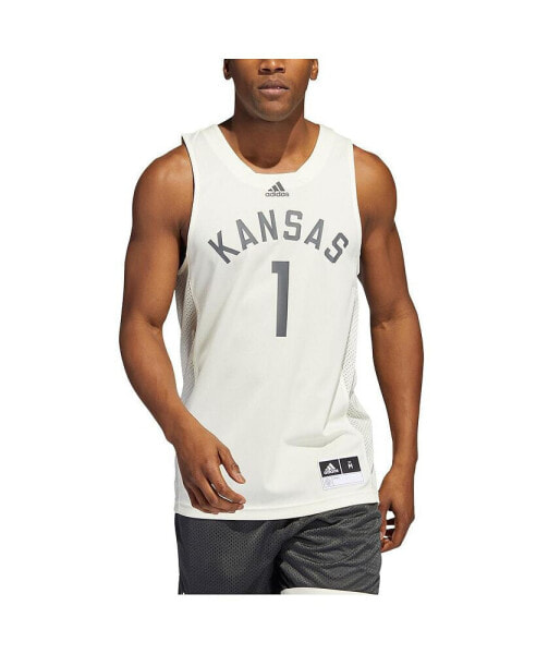 Men's #1 Cream Kansas Jayhawks Reverse Retro Jersey