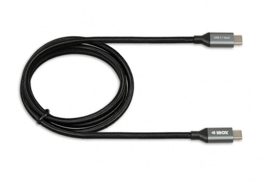 USB C кабель iBOX IKUMTC31G2 - 1 м - USB 3.2 Gen 2 (3.1 Gen 2) - Черный